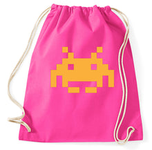 Lade das Bild in den Galerie-Viewer, Styletex23 Turnbeutel Space Invaders Retro Logo
