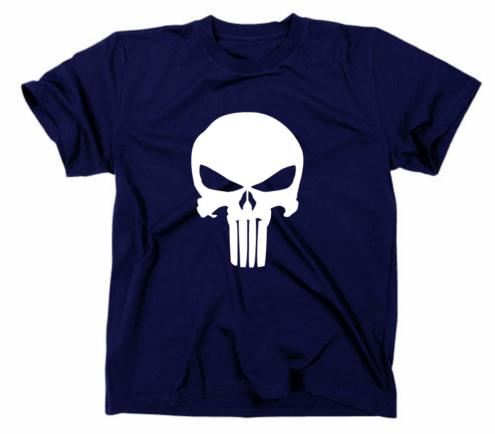 Styletex23 T-Shirt Herren The Punisher Skull Logo, Comic, navy, XXL