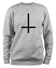 Lade das Bild in den Galerie-Viewer, Styletex23 Sweatshirt Inverted Cross Crucifix, XXL grau
