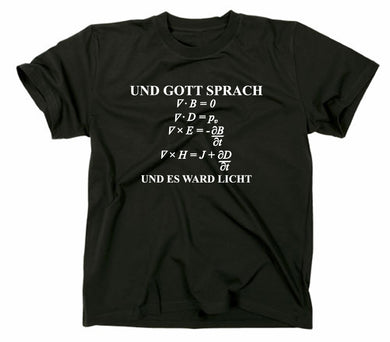 Styletex23 T-Shirt Herren und Gott sprach es werde Licht, Schwarz, XXL