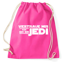 Lade das Bild in den Galerie-Viewer, Styletex23 Turnbeutel Vertraue mir ich bin ein Jedi, pink
