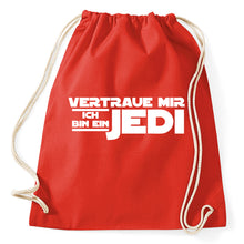 Lade das Bild in den Galerie-Viewer, Styletex23 Turnbeutel Vertraue mir ich bin ein Jedi, red
