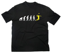 Lade das Bild in den Galerie-Viewer, Styletex23 T-Shirt Herren Volleyball Fun Evolution of Man, schwarz, XXL
