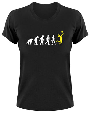 Styletex23 T-Shirt Damen Volleyball Fun Evolution of Man