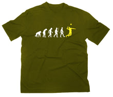 Lade das Bild in den Galerie-Viewer, Styletex23 T-Shirt Herren Volleyball Fun Evolution of Man, oliv, XXL

