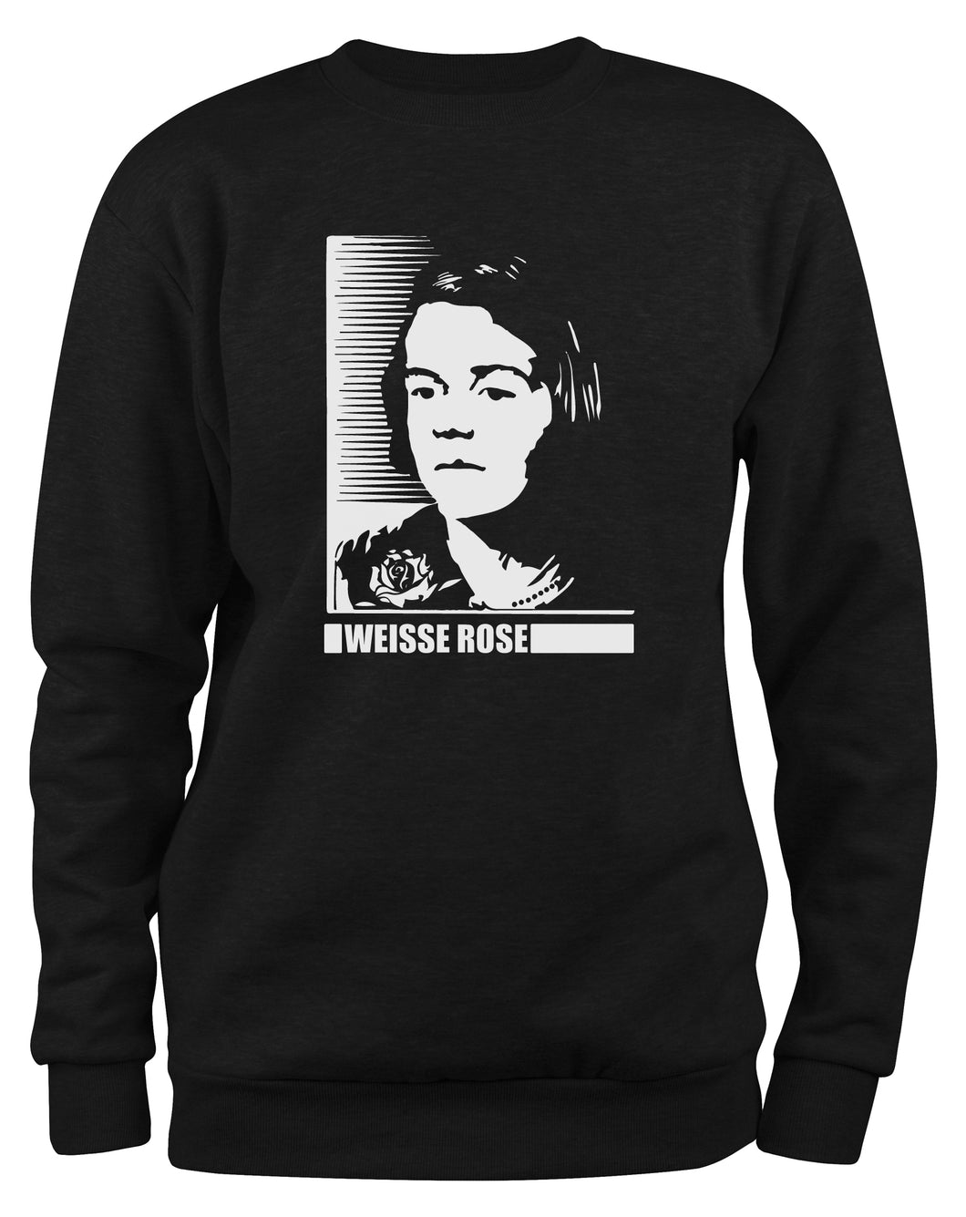 Styletex23 Sweatshirt Sophie Scholl Weisse Rose, schwarz XXL