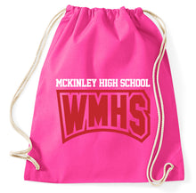 Lade das Bild in den Galerie-Viewer, Wiliam McKinley High School Glee Logo Fan Turnbeutel Sportbeutel Gym Bag, pink
