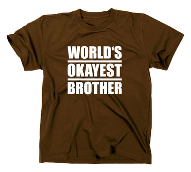 Styletex23 T-Shirt Herren World Okayest Brother Fun, braun, XXL