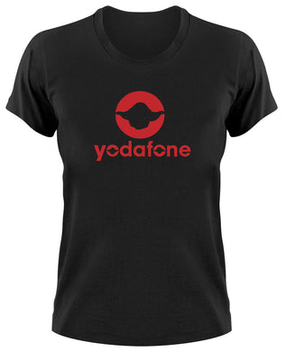 Styletex23 T-Shirt Damen Yodafone Fun Logo, Yoda