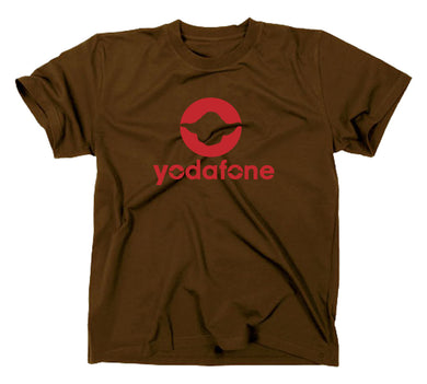 Styletex23 T-Shirt Herren Yodafone Fun Logo, Braun, XXL