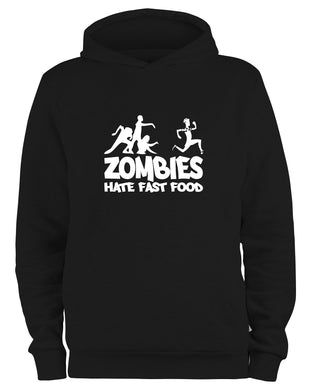 Styletex23 Kapuzenpullover Zombies Hate Fast Food Fun, schwarz XXL
