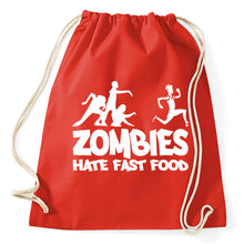 Lade das Bild in den Galerie-Viewer, Styletex23 Turnbeutel Zombies Hate Fast Food Fun, funny
