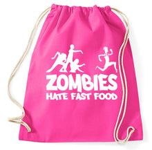 Lade das Bild in den Galerie-Viewer, Styletex23 Turnbeutel Zombies Hate Fast Food Fun, funny
